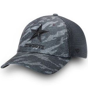 Men's Dallas Cowboys NFL Pro Line by Fanatics Branded Camo/Black Made to Move Trucker Adjustable Hat 2855237